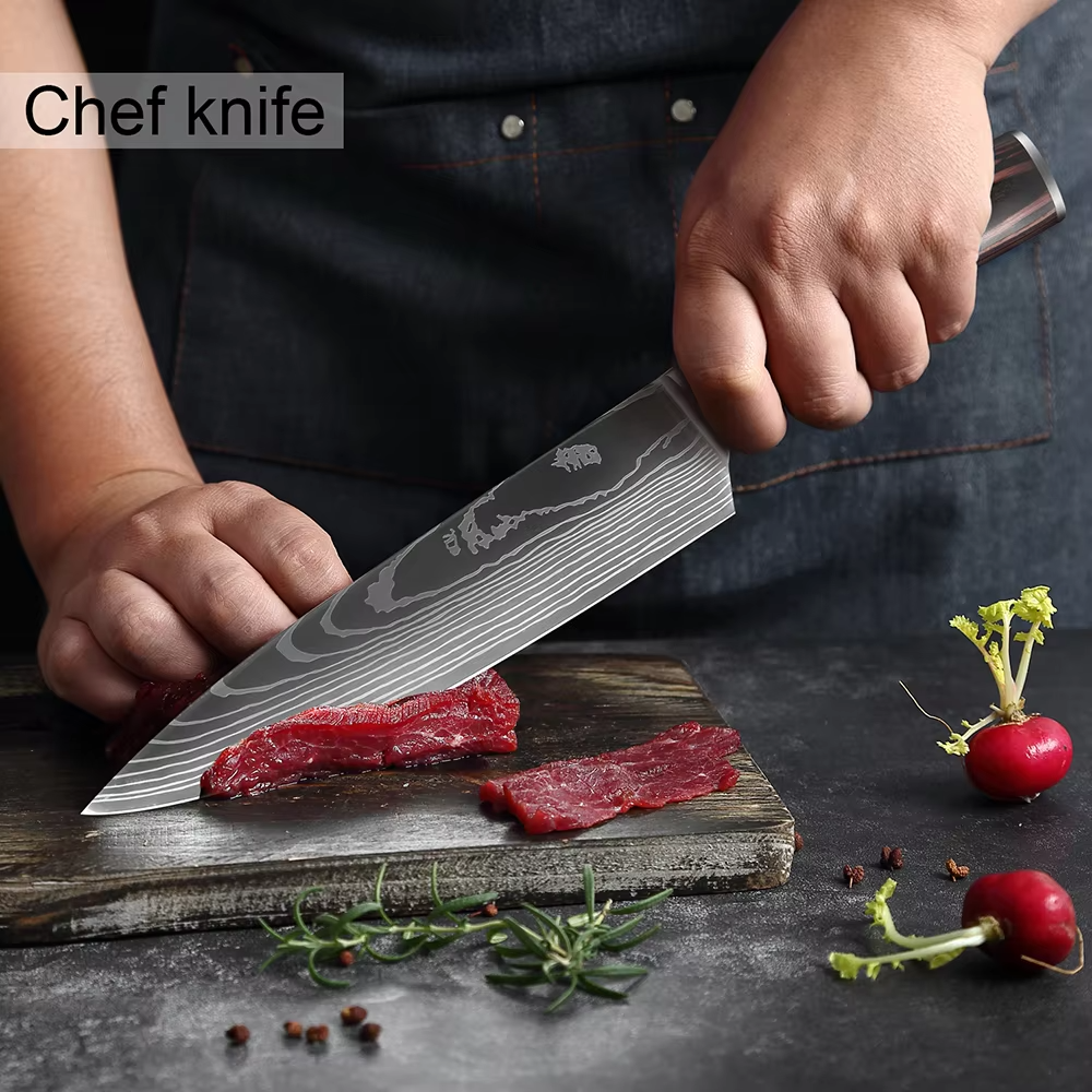 carbon steel chef knife set